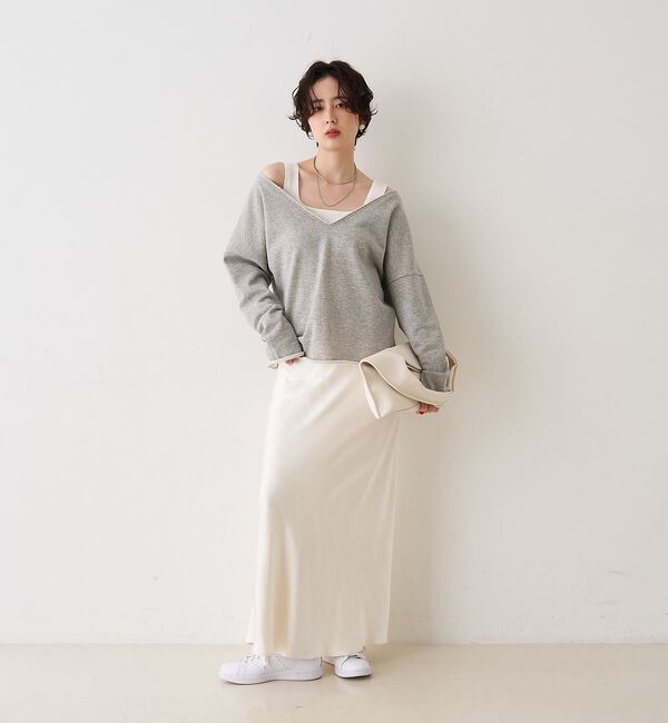 Rouge vif「裏毛Vネックスウェットプルオーバー」|スウェット・ジャージ|