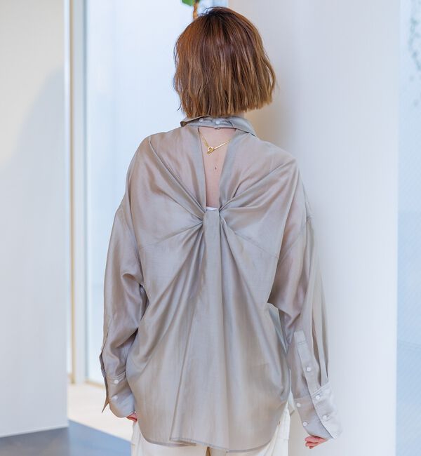 Rouge vif「【定番人気】【ロングセラー】バックツイストシャツ」|シャツ・ブラウス|