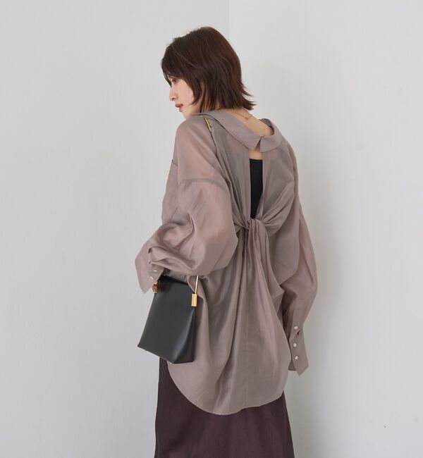 Rouge vif「【定番人気】【ロングセラー】バックツイストシャツ」|シャツ・ブラウス|