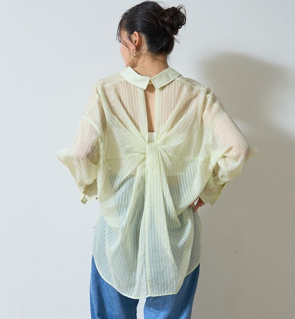 Rouge vif「【定番人気】【ロングセラー】バックツイストシャツ」|シャツ・ブラウス|