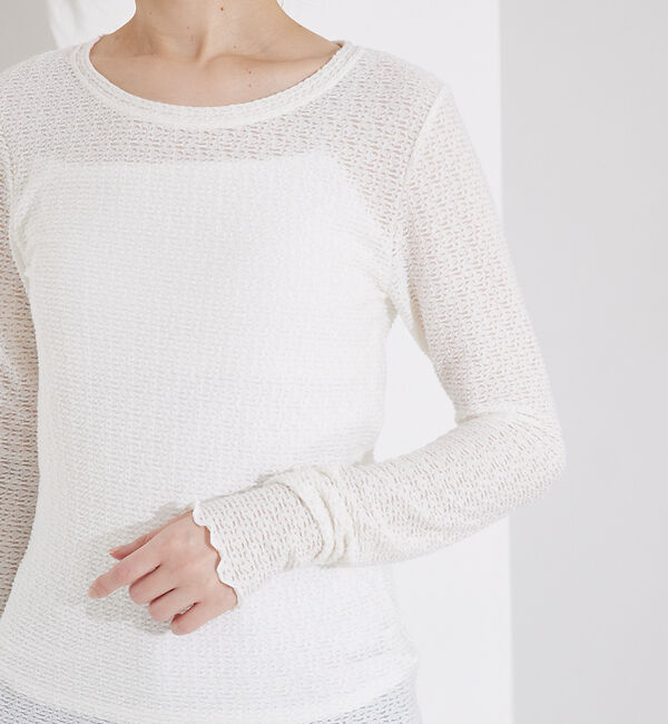 qualite「ジャカードニットメロウトップス」|Tシャツ・カットソー|