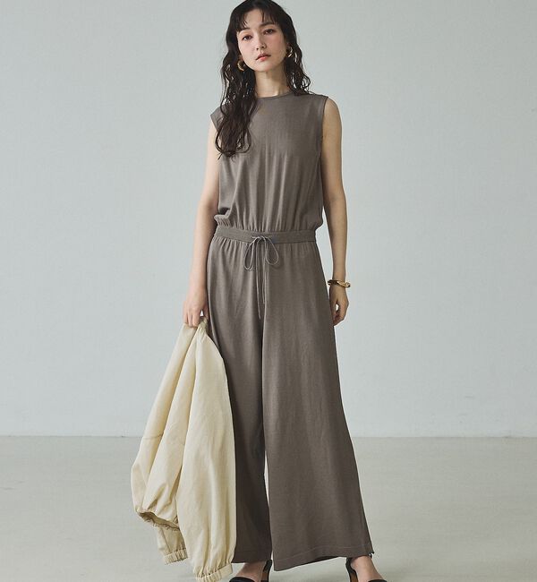 qualite「【接触冷感】レーヨンストレッチオールインワン」|オールインワン|