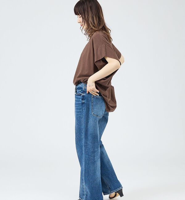 qualite「【Healthy DENIM】Pink peppr ストレートデニムパンツ/ミッ」|デニム|