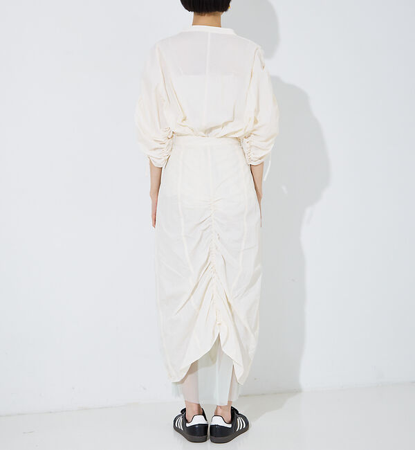 NOMINE「【セットアップ着用可】マルチWAY ドロスト ワッシャー チュール スカート」|スカート|