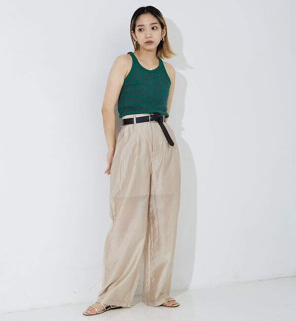 NOMINE「【セットアップ着用可】シアー ワイドパンツ」|その他|