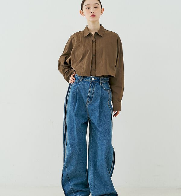 NOMINE「【ユニセックス】ロングヨーク オーバーサイズ シャツ【予約】」|シャツ・ブラウス|