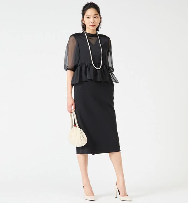 TIARA「オーガンジーコンビドレス」|ワンピース|