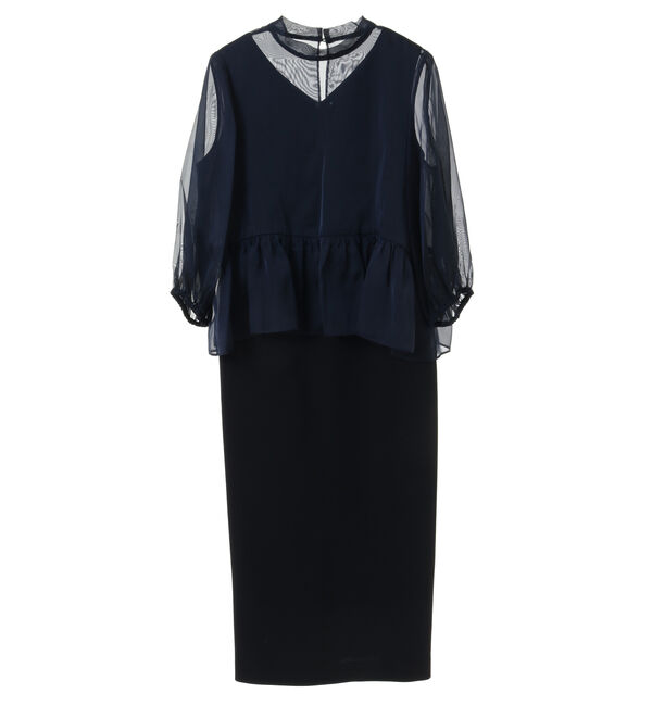 TIARA「オーガンジーコンビドレス」|ワンピース|