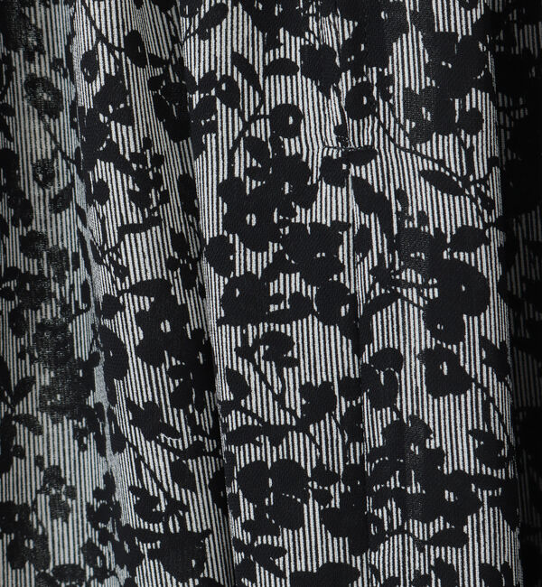 TIARA「ストライプフラワープリント2WAYスキッパーブラウス」|シャツ・ブラウス|