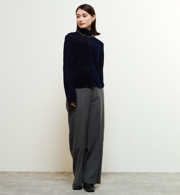Soffitto「【定番型】ウール混セミワイドパンツ」|その他|