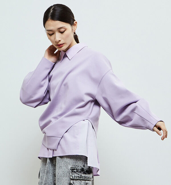 Soffitto「アシンメトリーサイドスリットスウェット」|スウェット・ジャージ|