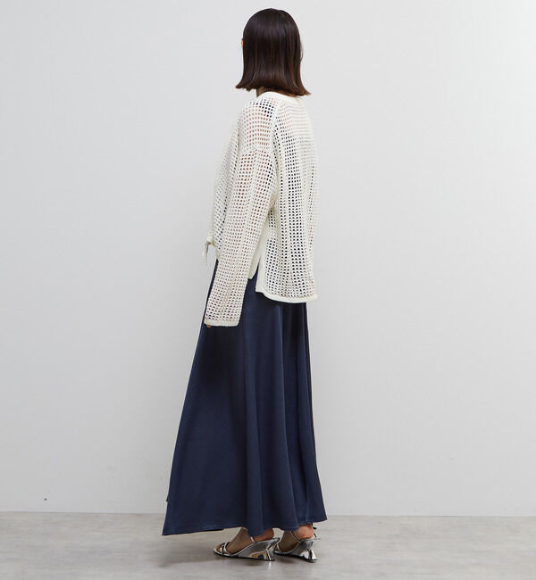 Soffitto「ジップ付きメッシュ編みニットカーディガン」|カーディガン|