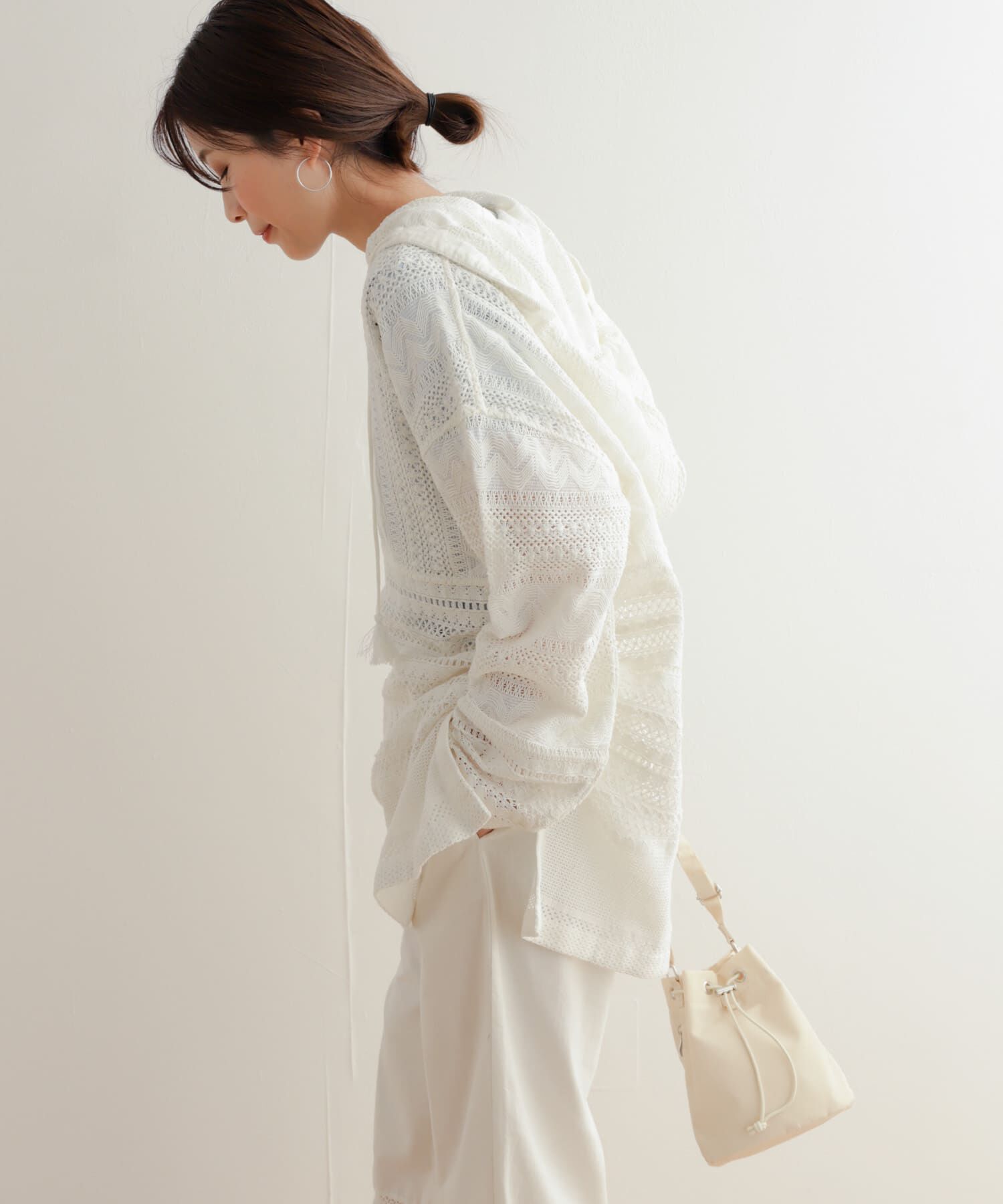 URBAN RESEARCH DOORS「コットンレースフーディープルオーバー」|その他|