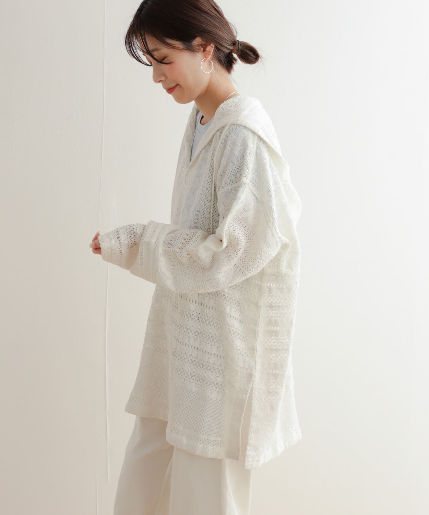 URBAN RESEARCH DOORS「コットンレースフーディープルオーバー」|その他|