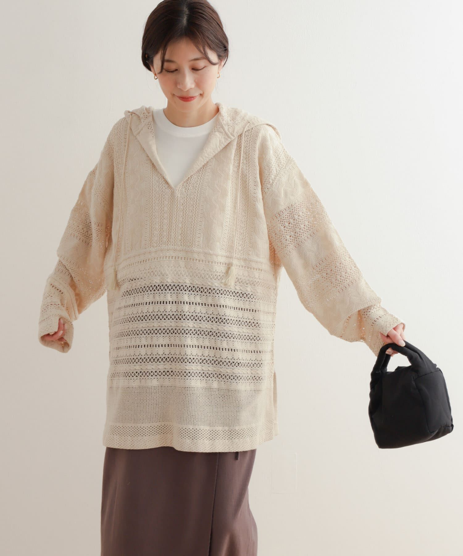 URBAN RESEARCH DOORS「コットンレースフーディープルオーバー」|その他|