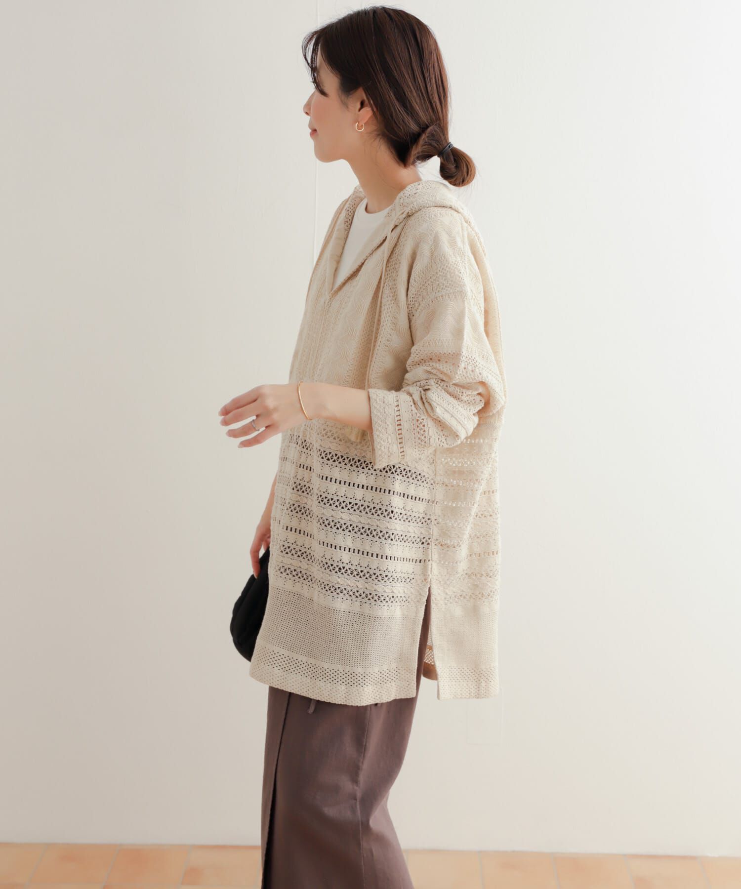 URBAN RESEARCH DOORS「コットンレースフーディープルオーバー」|その他|