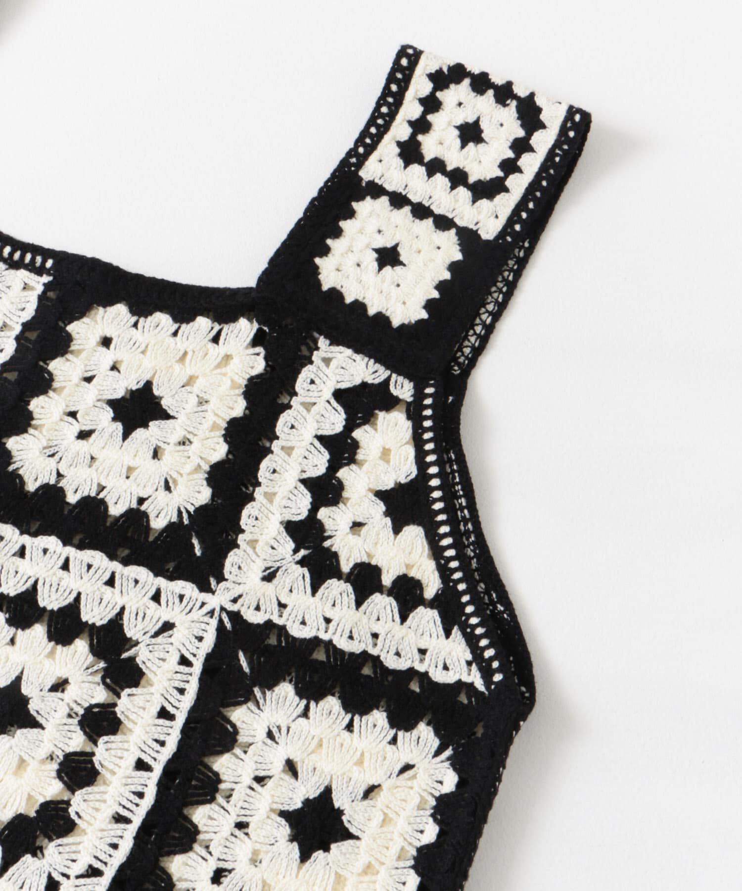 URBAN RESEARCH DOORS「パッチワーククロシェニットワンピース」|ワンピース|