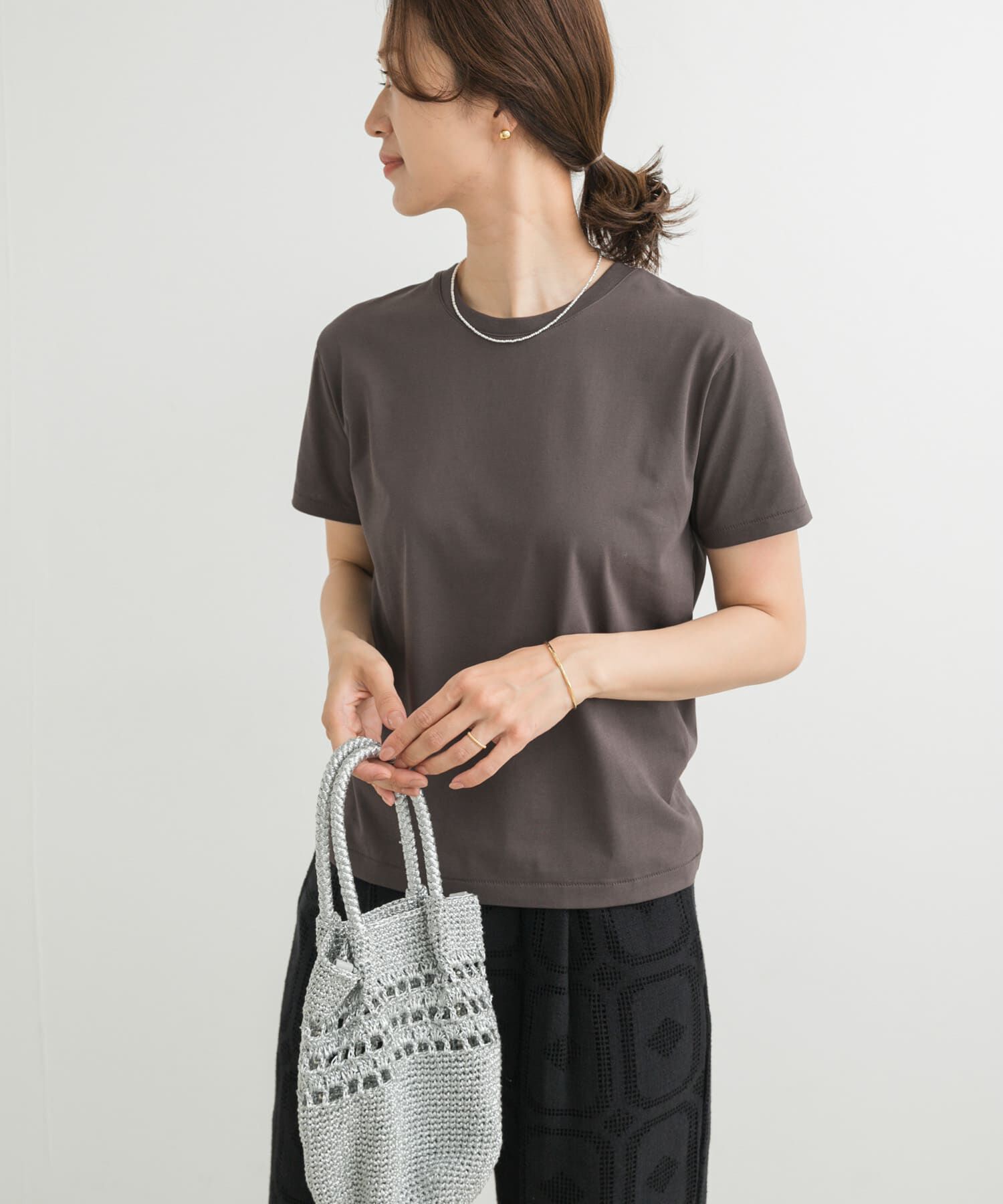 URBAN RESEARCH DOORS「『UR TECH』汗染み防止ベーシックTシャツ」|Tシャツ・カットソー|