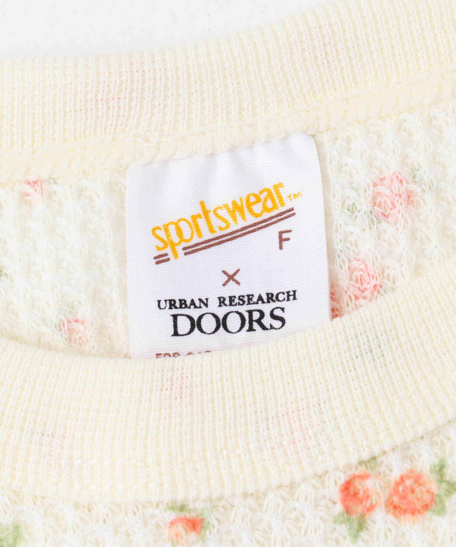 URBAN RESEARCH DOORS「『別注』Sports Wear&times;DOORS　ワッフルフレンチスリーブTシャツ」|Tシャツ・カットソー|