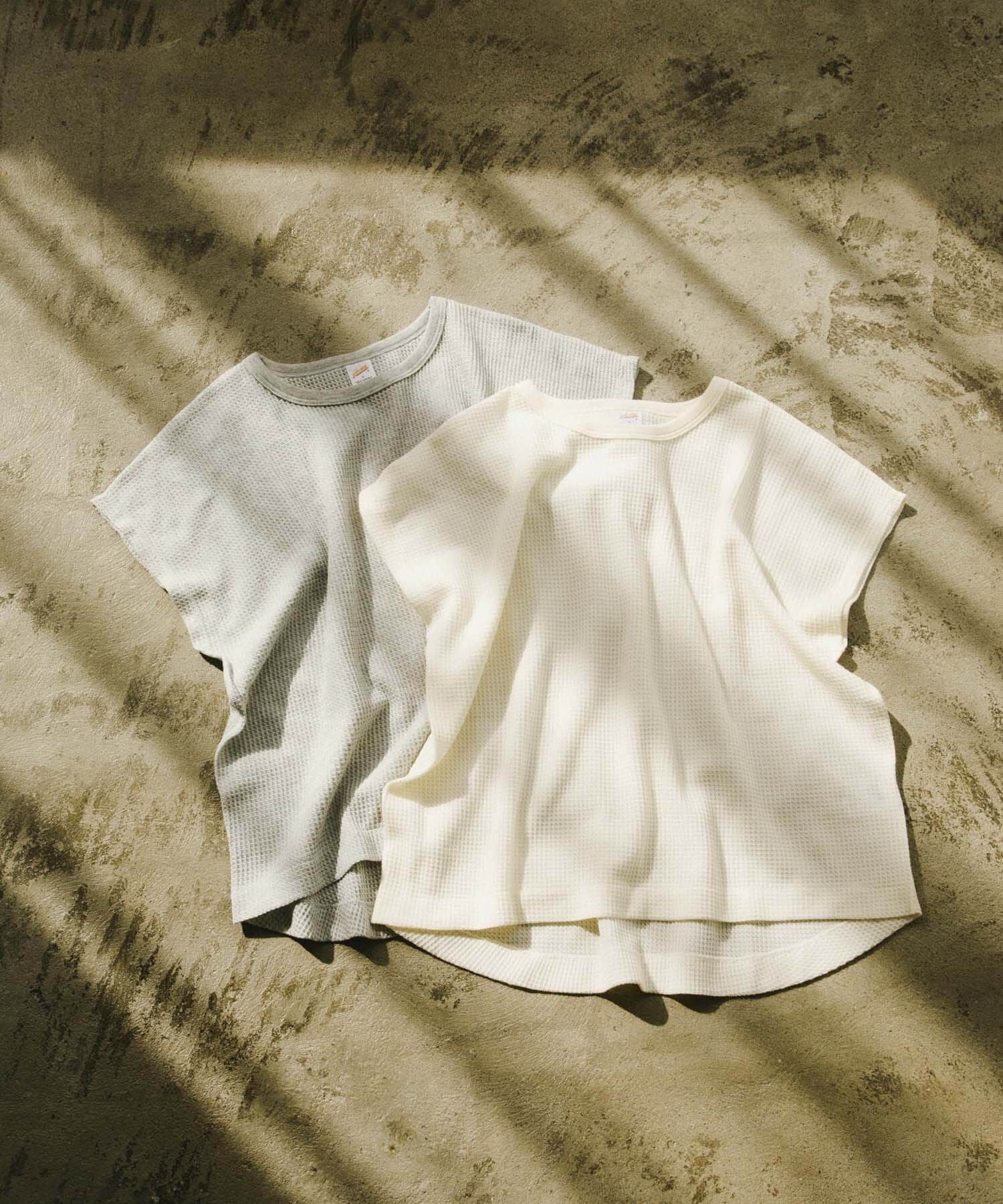 URBAN RESEARCH DOORS「『別注』Sports Wear&times;DOORS　ワッフルフレンチスリーブTシャツ」|Tシャツ・カットソー|