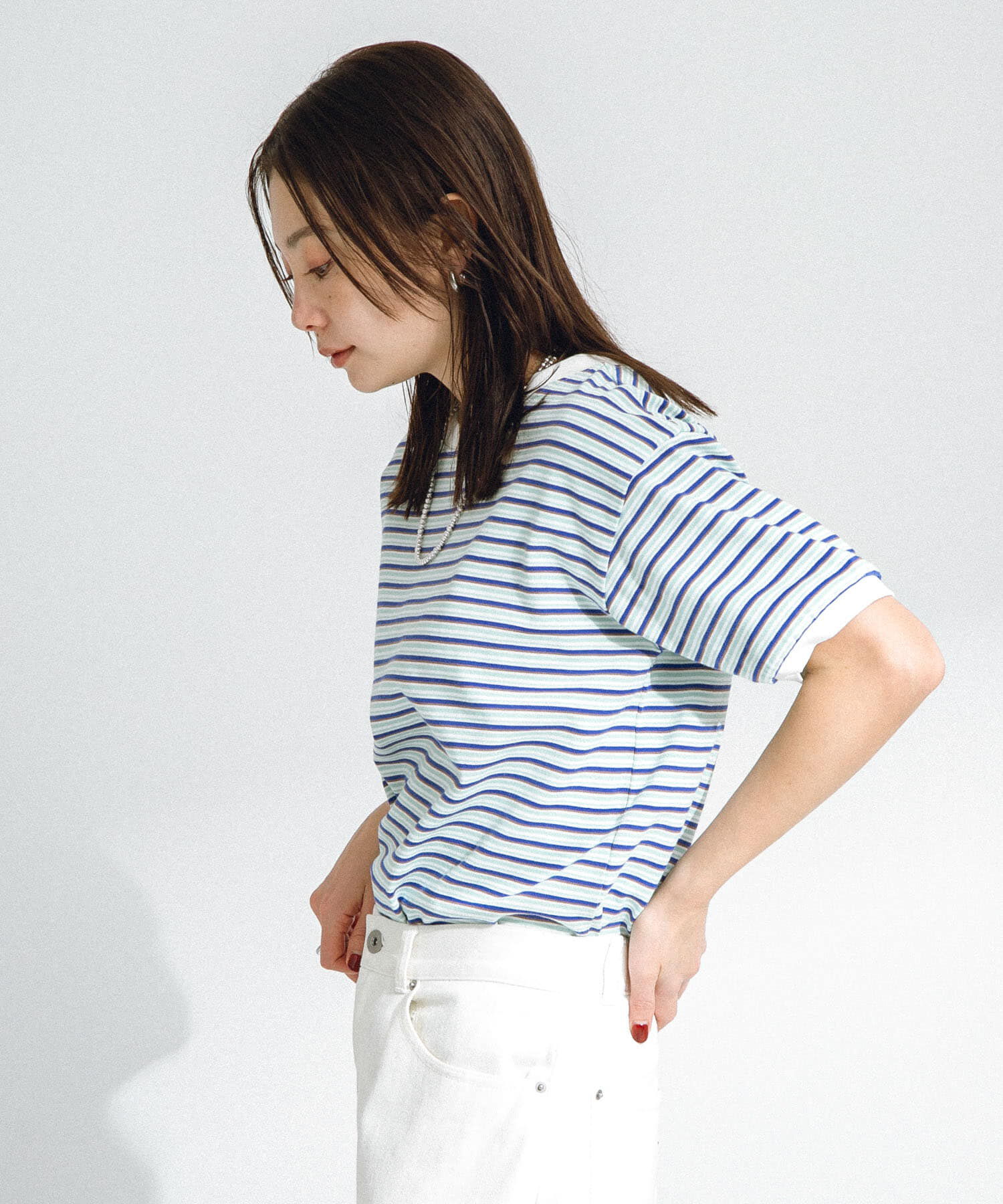 Sonny Label 「『別注』STAR&STRIPE&times;Sonny Label　マルチボーダーTシャツ」|Tシャツ・カットソー|