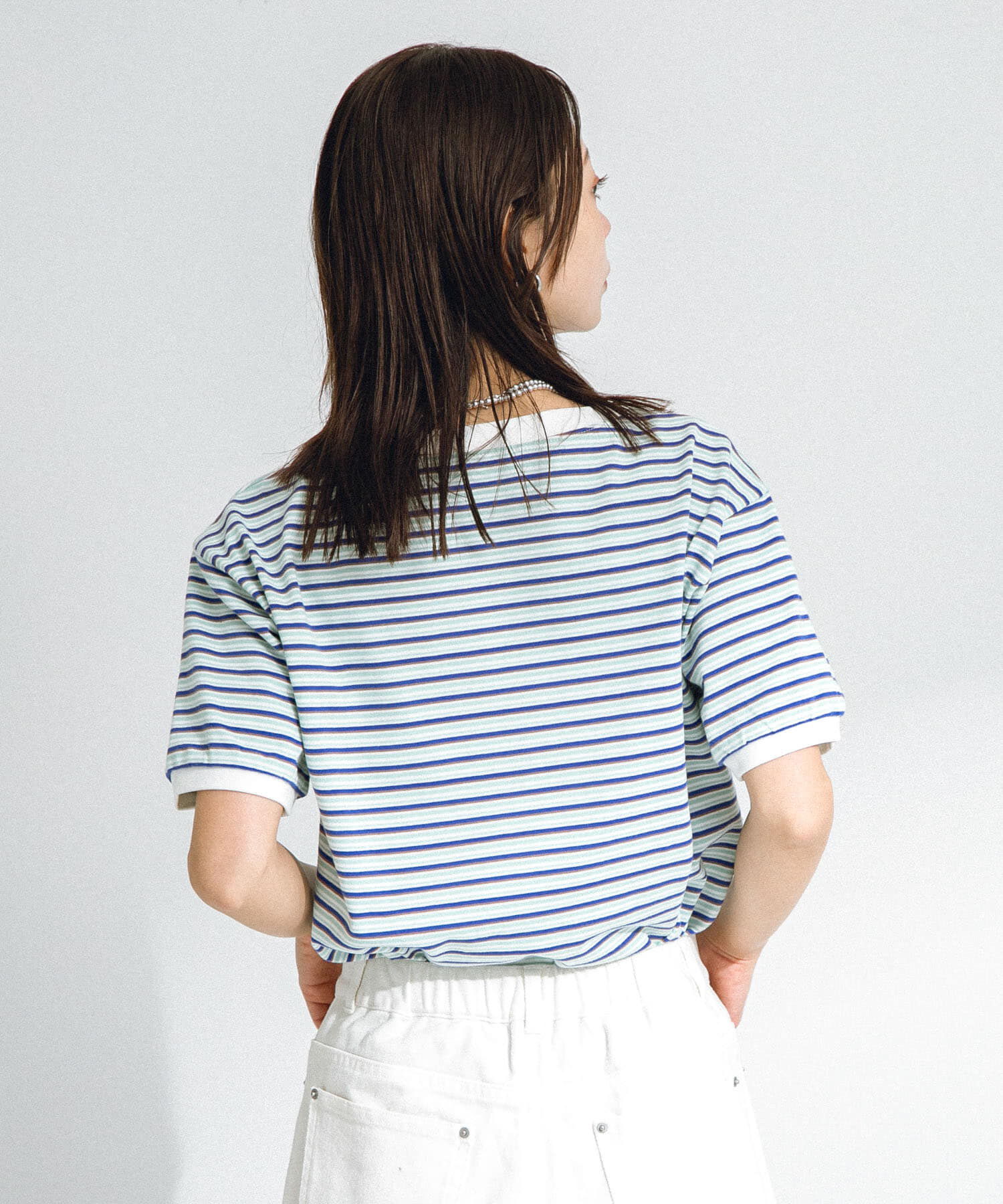 Sonny Label 「『別注』STAR&STRIPE&times;Sonny Label　マルチボーダーTシャツ」|Tシャツ・カットソー|