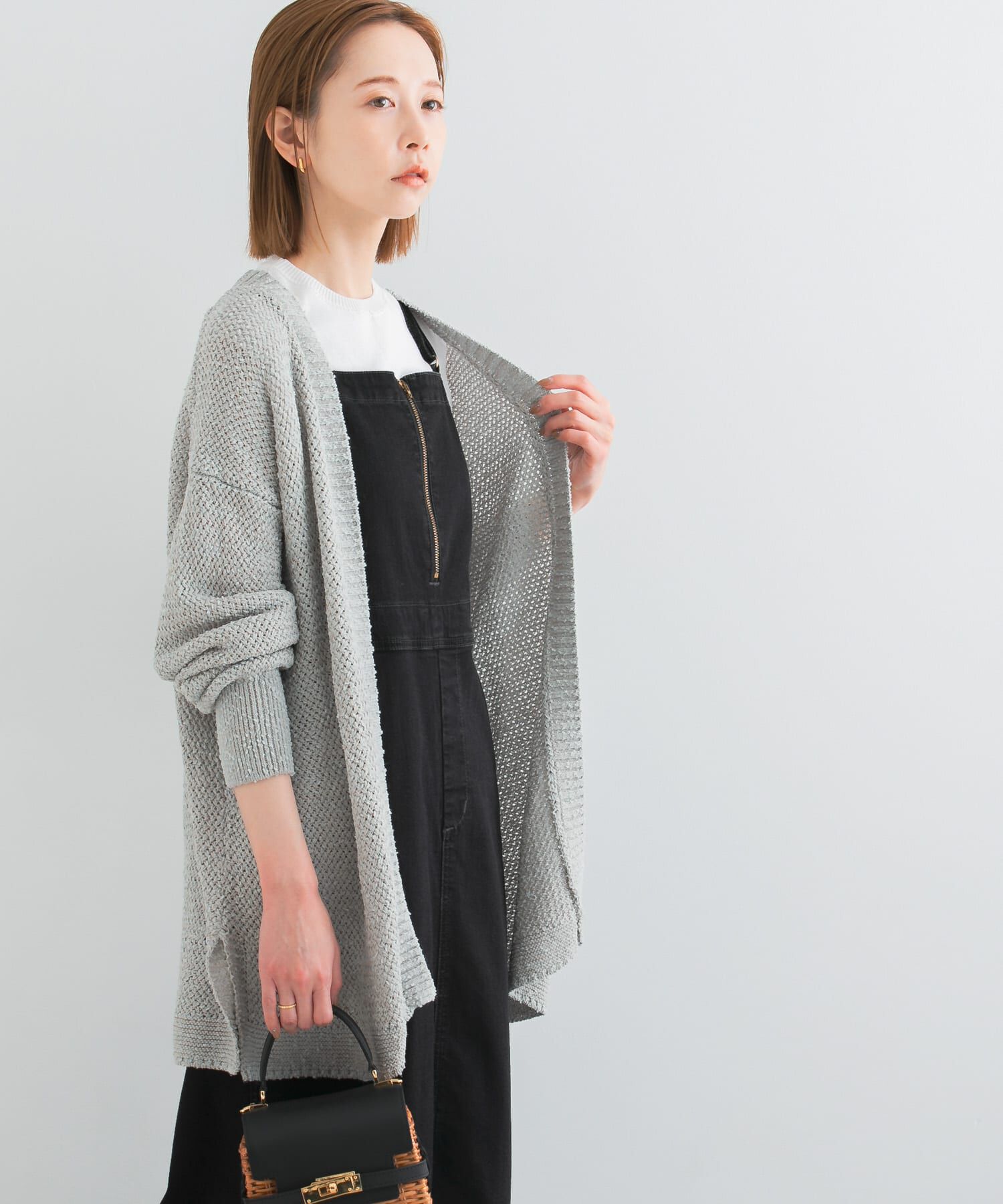 URBAN RESEARCH ROSSO「透かし編みミドルカーディガン」|カーディガン|