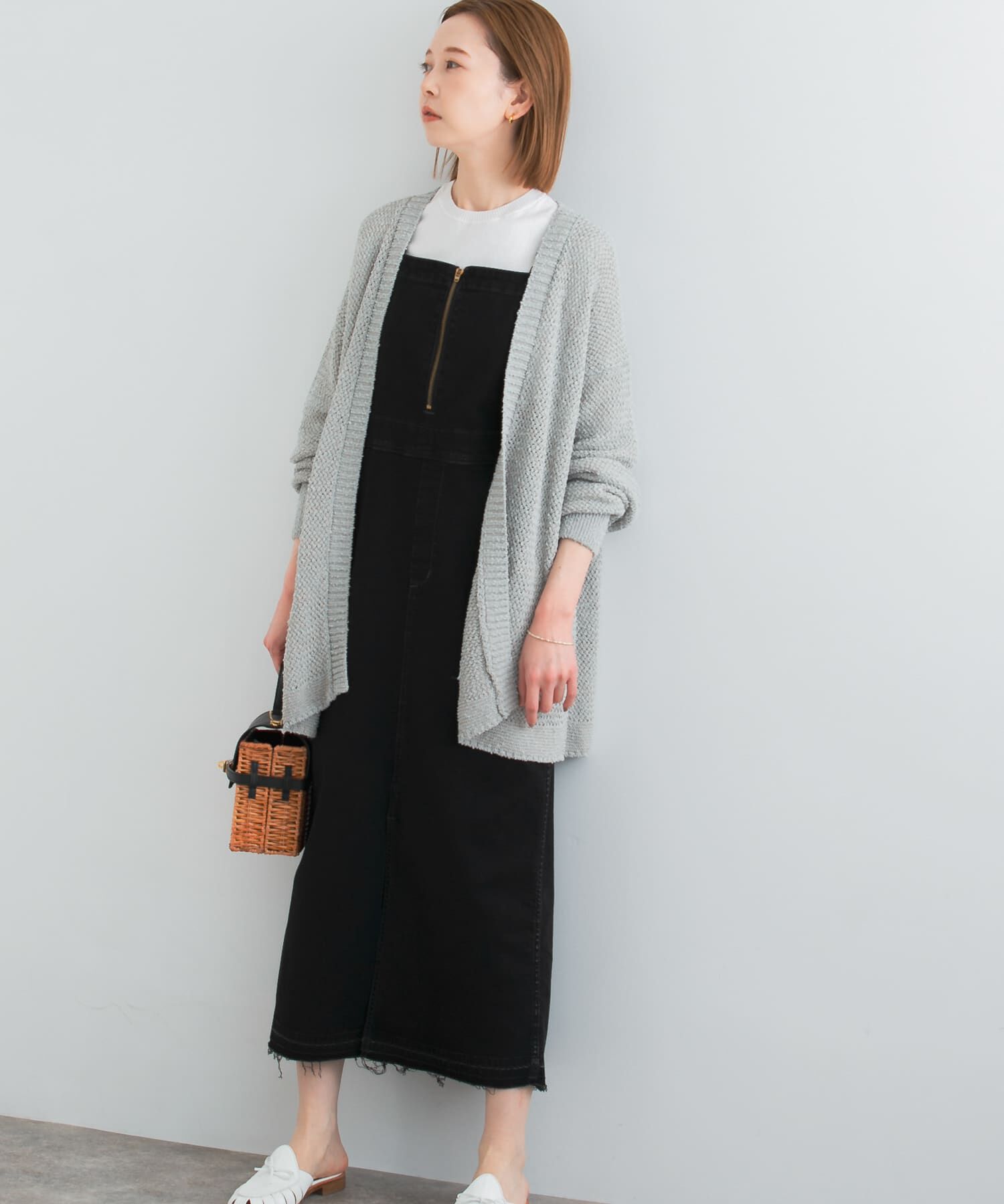 URBAN RESEARCH ROSSO「透かし編みミドルカーディガン」|カーディガン|