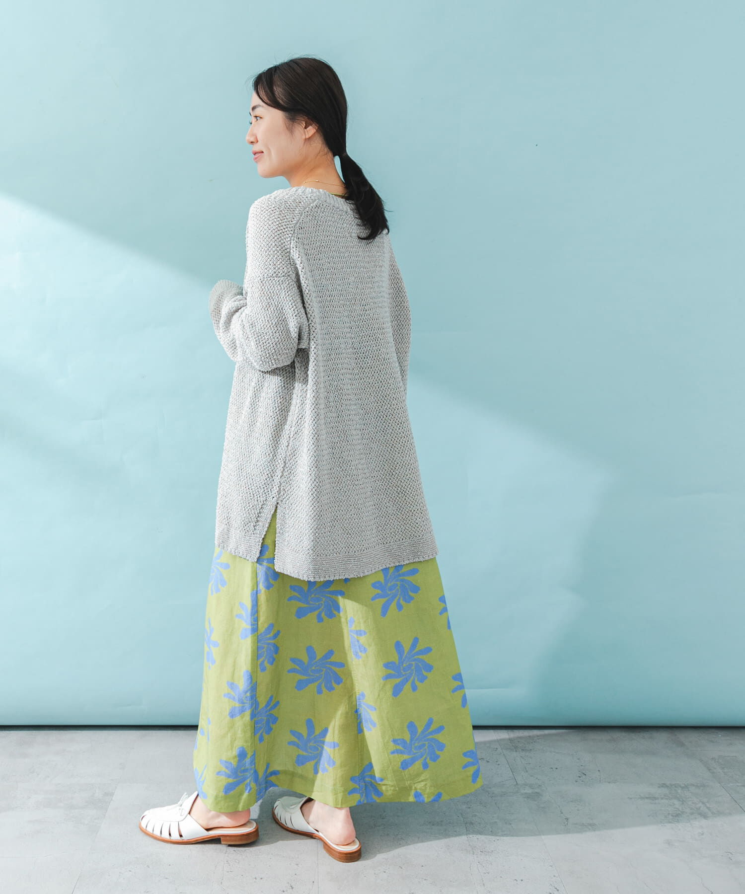 URBAN RESEARCH ROSSO「透かし編みミドルカーディガン」|カーディガン|