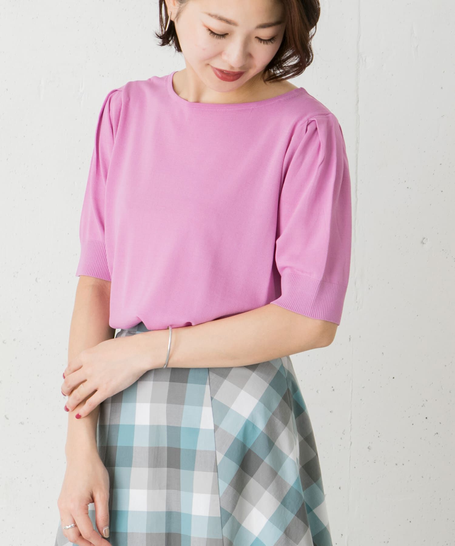 URBAN RESEARCH ROSSO「タックスリーブニットプルオーバー&there4;」|ニット・セーター|