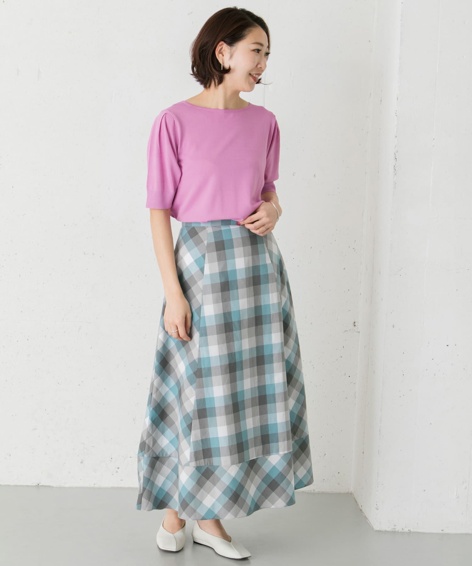 URBAN RESEARCH ROSSO「タックスリーブニットプルオーバー&there4;」|ニット・セーター|