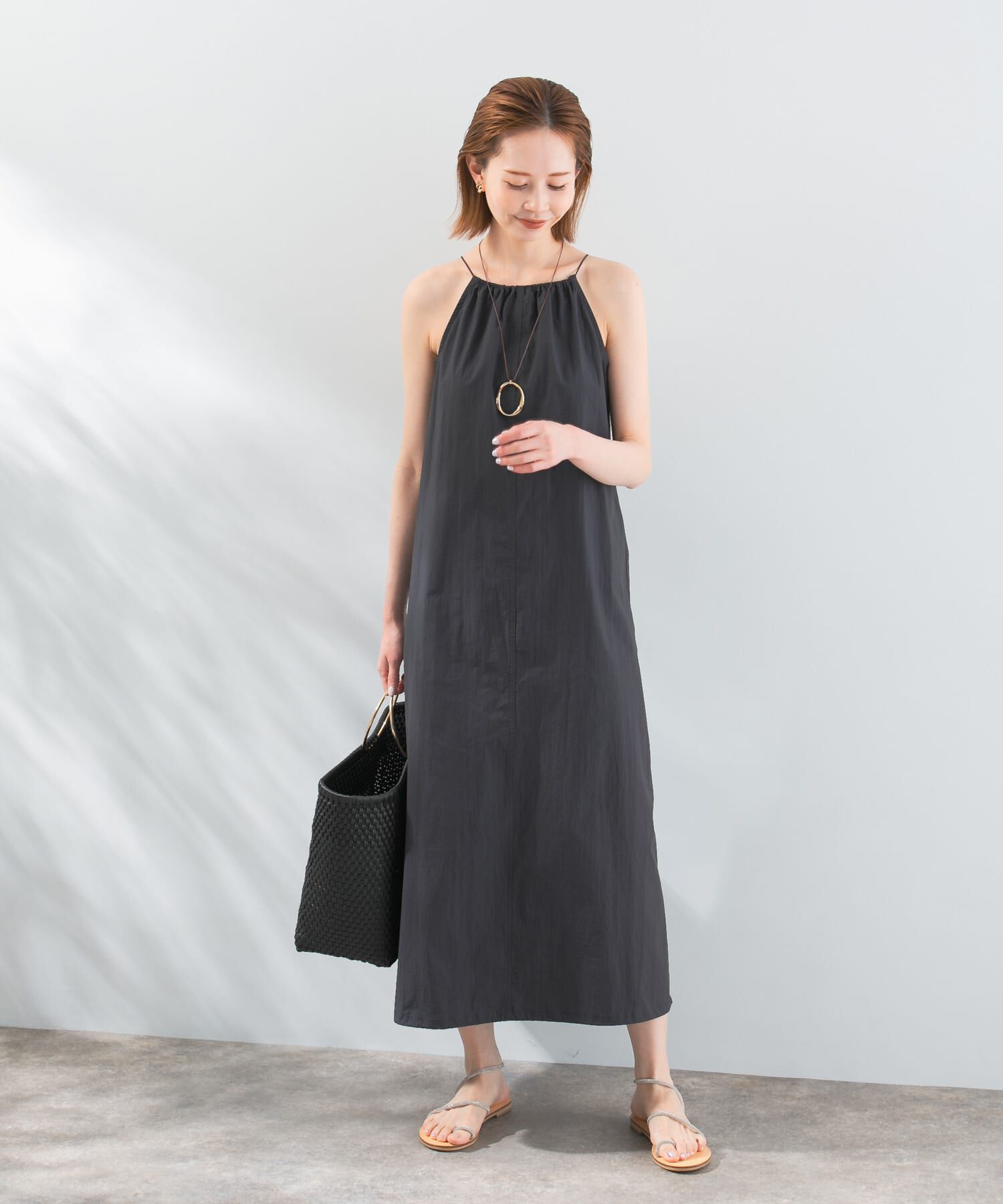 URBAN RESEARCH ROSSO「le　HALTER-NECK DRAWSTRING ONE-PIECE」|ワンピース|