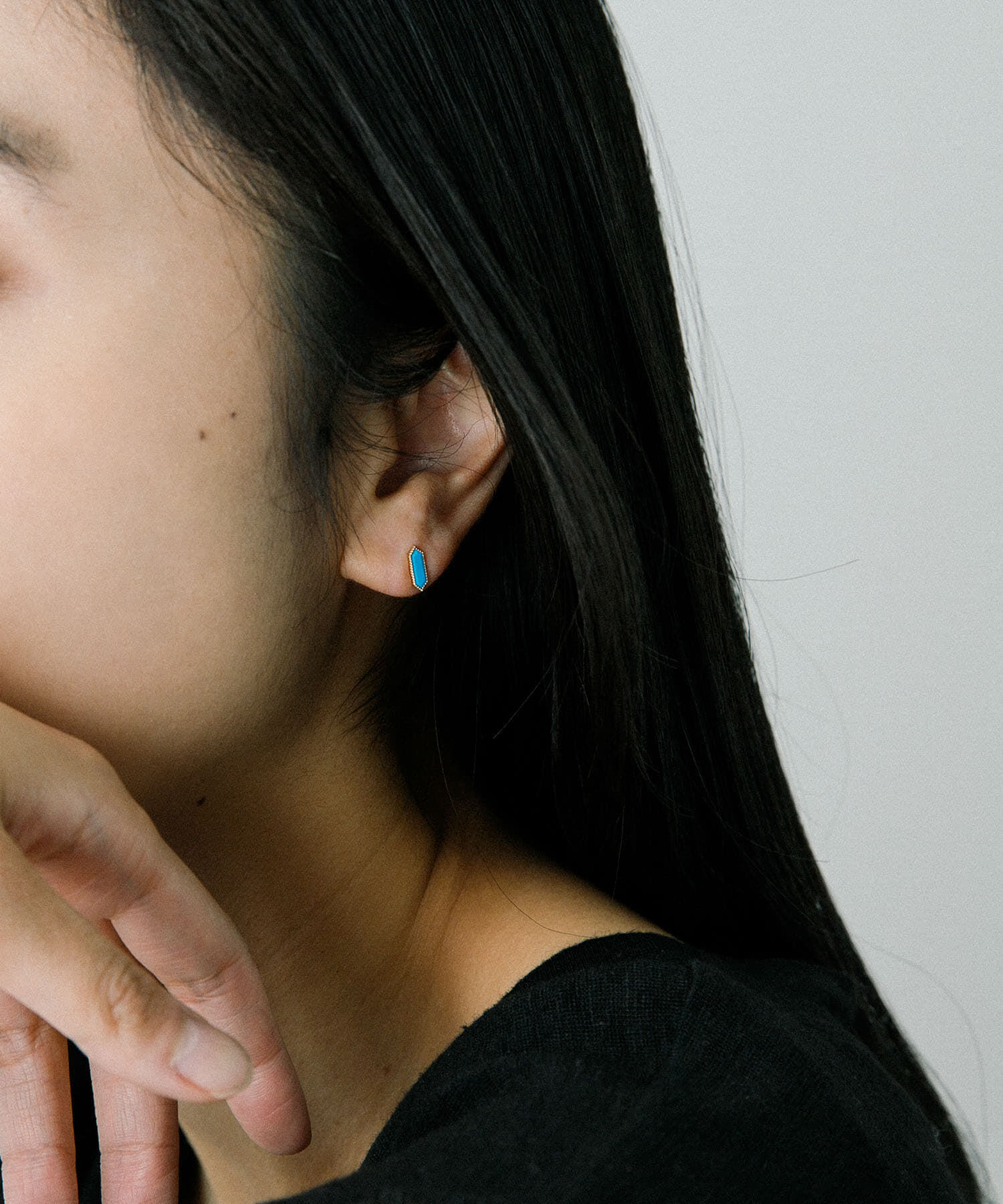 URBAN RESEARCH「METIER　Astra Hexa Turquoise Stud」|ピアス|