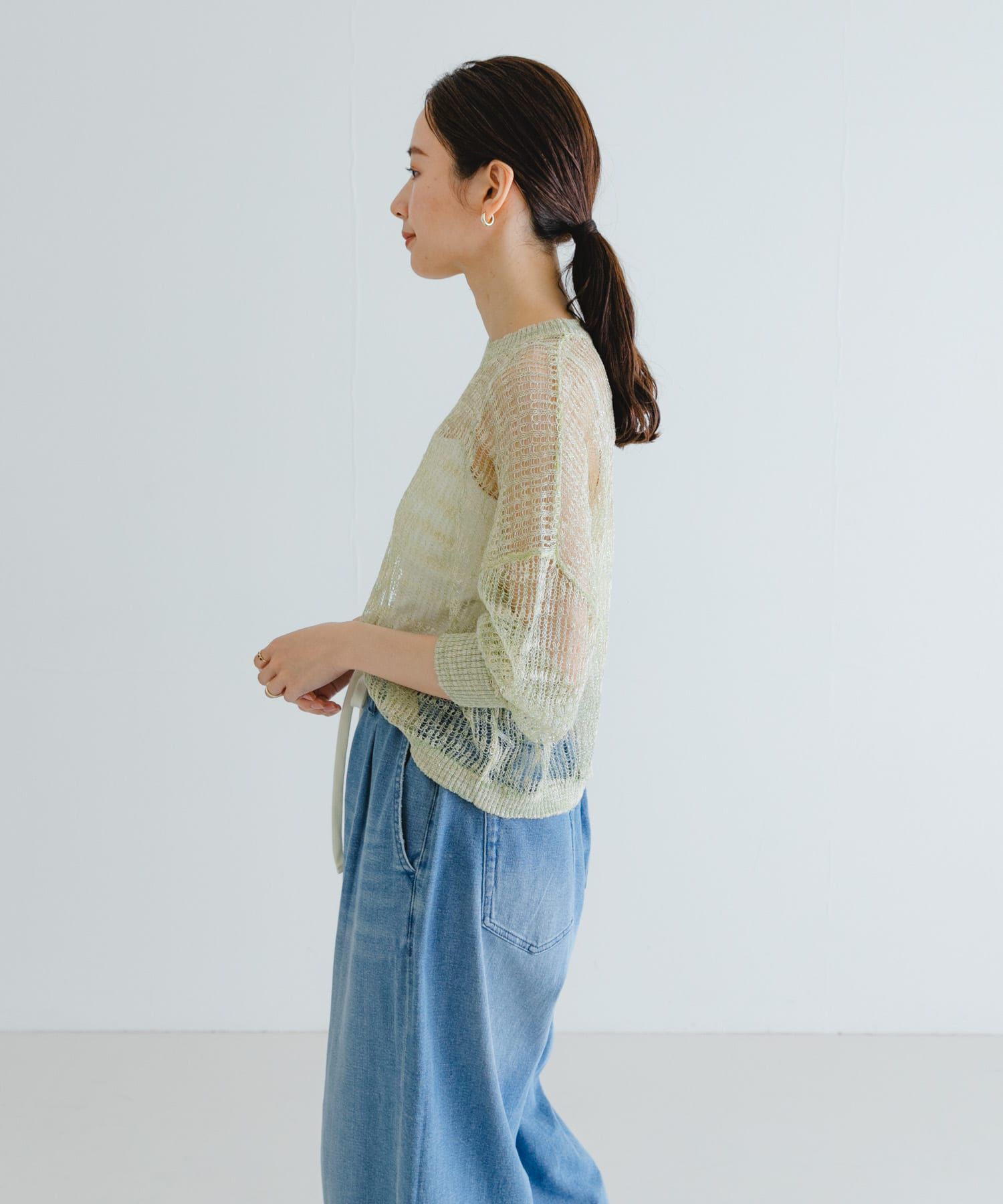 URBAN RESEARCH「シアーラメクルーネックニット」|ニット・セーター|