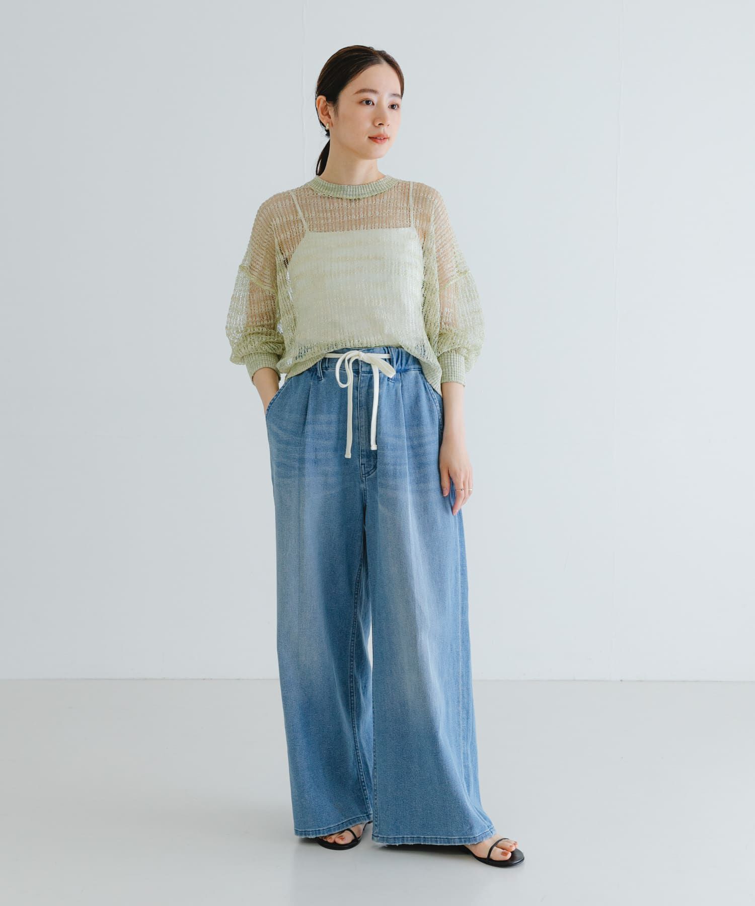 URBAN RESEARCH「シアーラメクルーネックニット」|ニット・セーター|