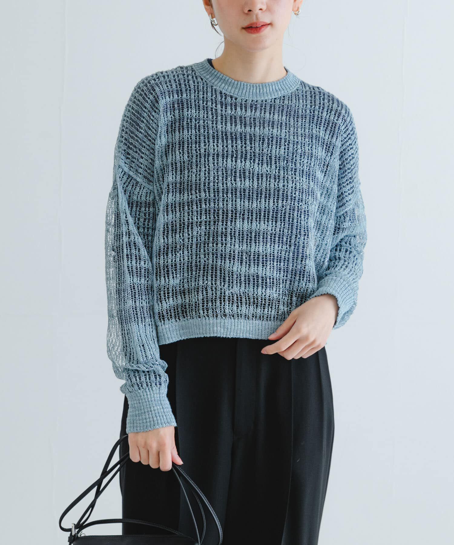 URBAN RESEARCH「シアーラメクルーネックニット」|ニット・セーター|
