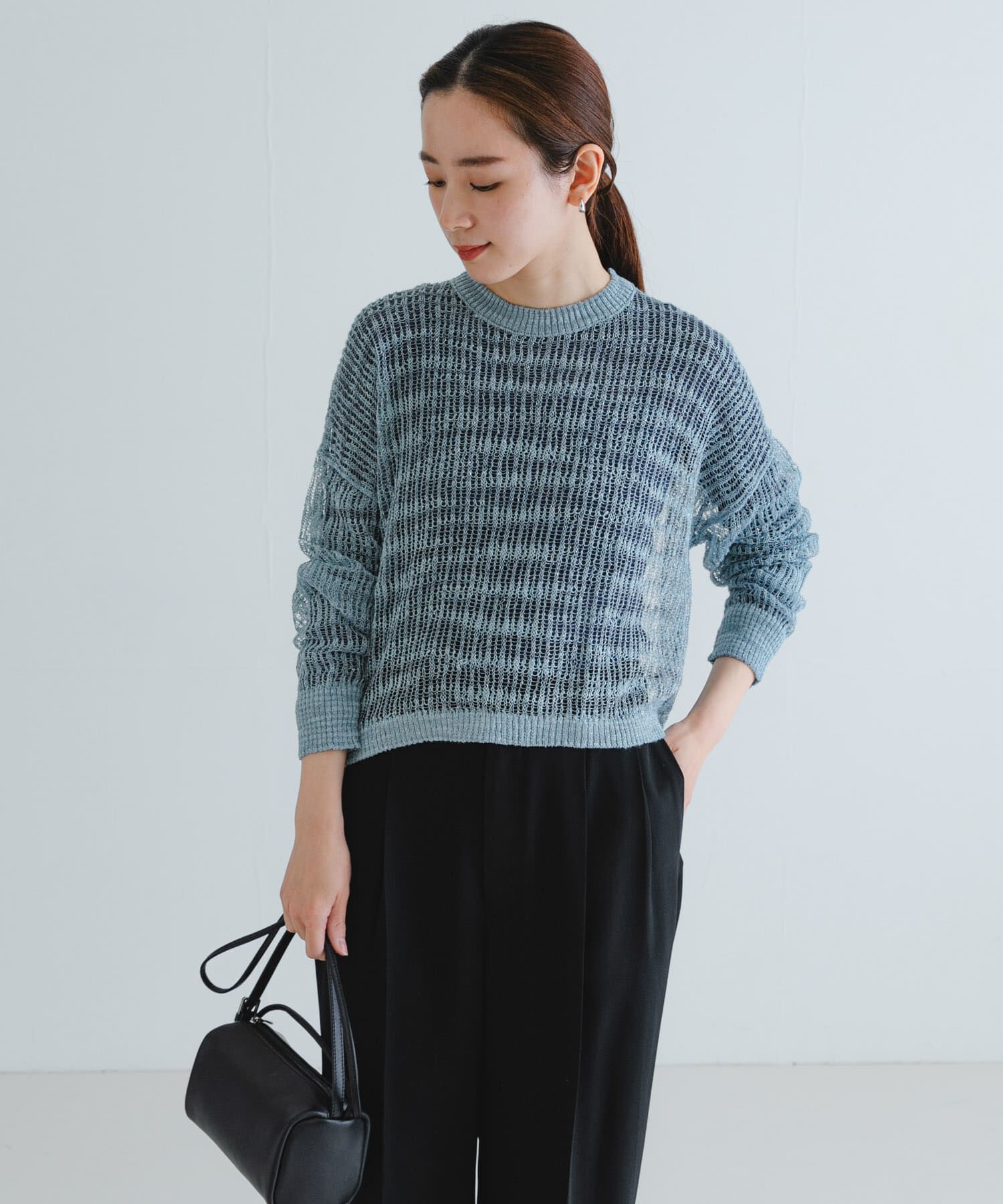 URBAN RESEARCH「シアーラメクルーネックニット」|ニット・セーター|