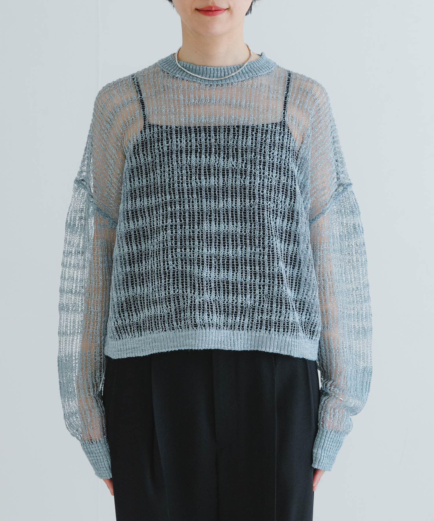 URBAN RESEARCH「シアーラメクルーネックニット」|ニット・セーター|