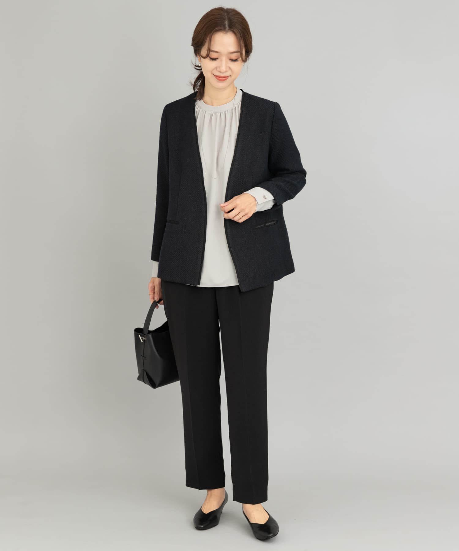 URBAN RESEARCH DOORS「ツイードVネックロングジャケット」|その他|