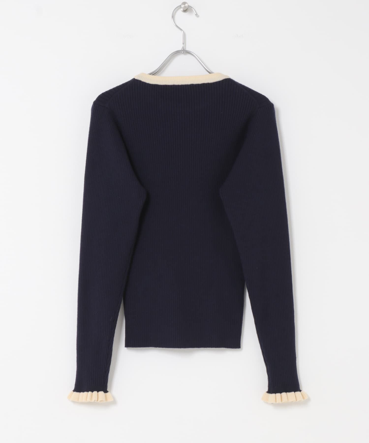 Sonny Label 「袖口フリルクルーネックプルオーバー」|ニット・セーター|