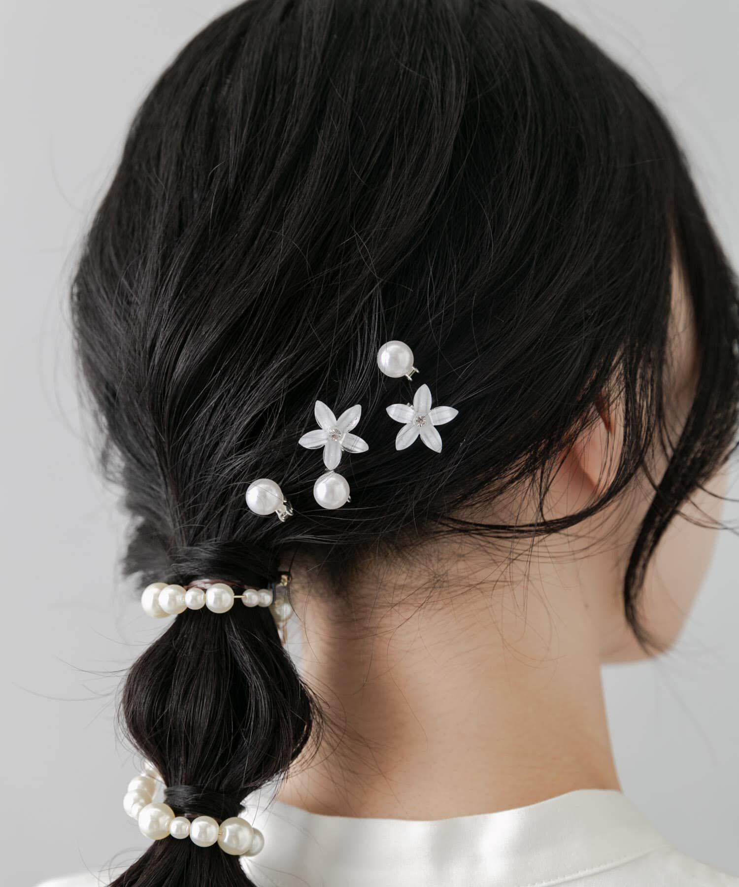 SMELLY「クリアフラワーパールセットヘアクリップ」|その他|