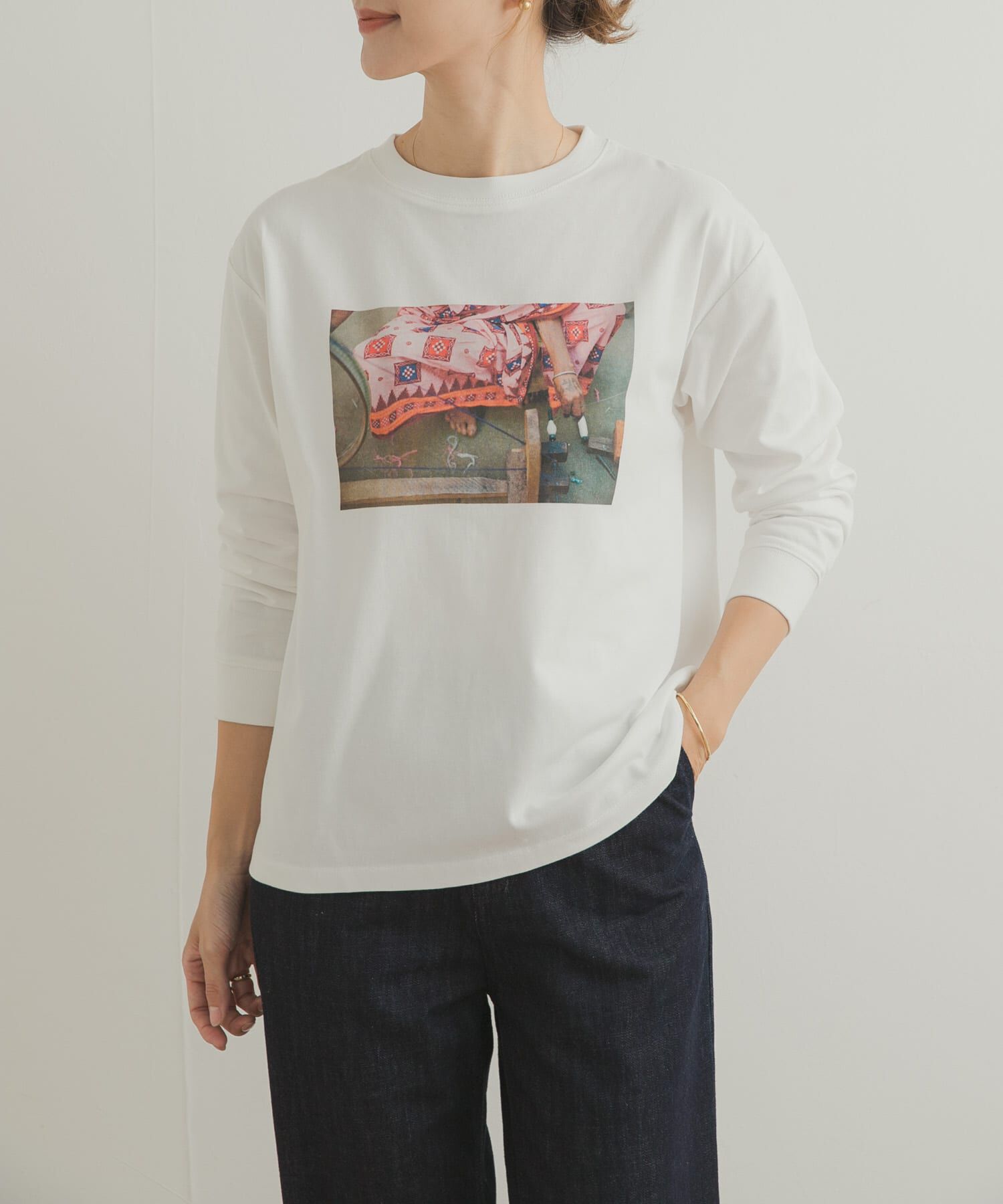URBAN RESEARCH DOORS「Grow OrganicフォトプリントロングTシャツ」|Tシャツ・カットソー|