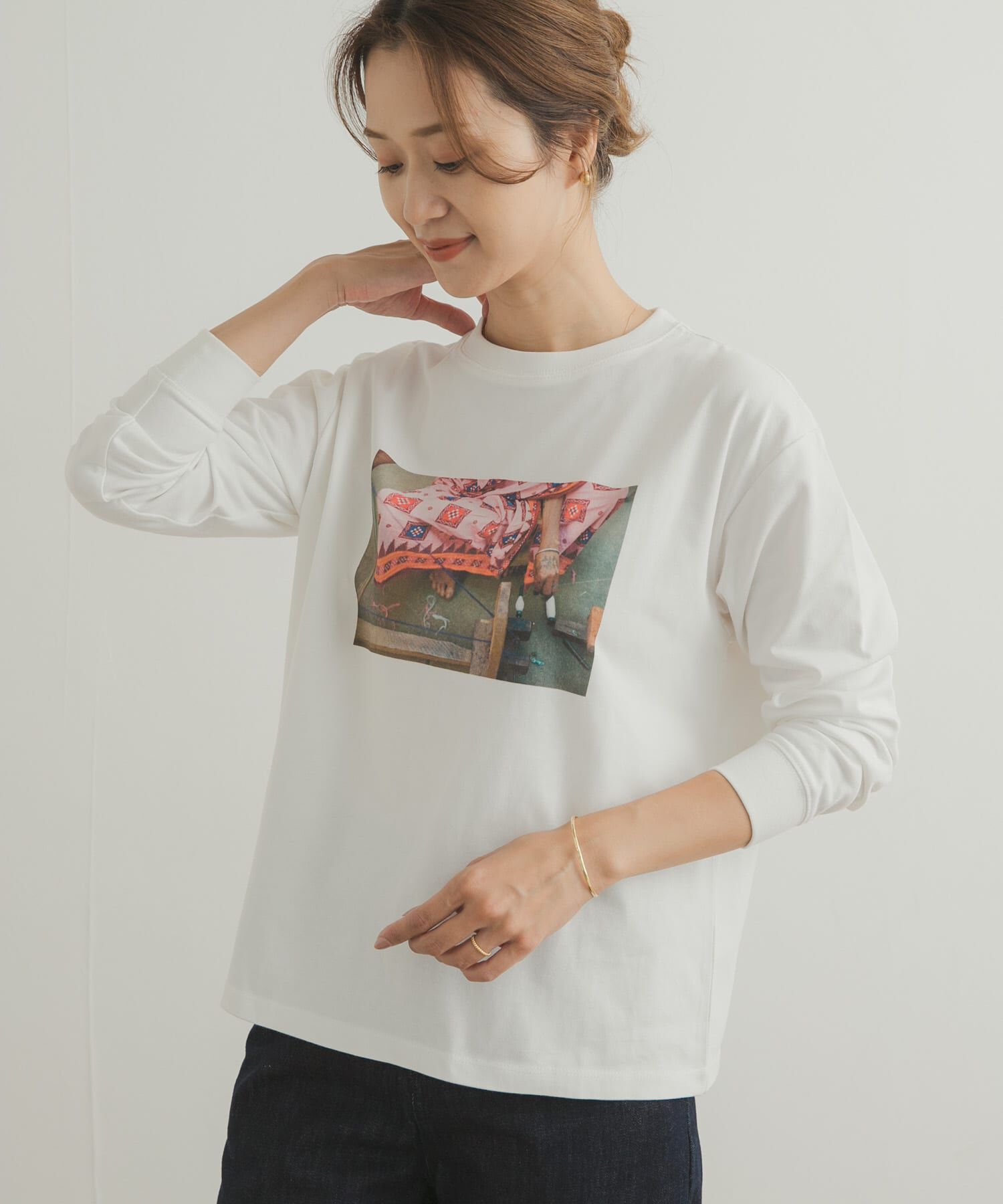 URBAN RESEARCH DOORS「Grow OrganicフォトプリントロングTシャツ」|Tシャツ・カットソー|