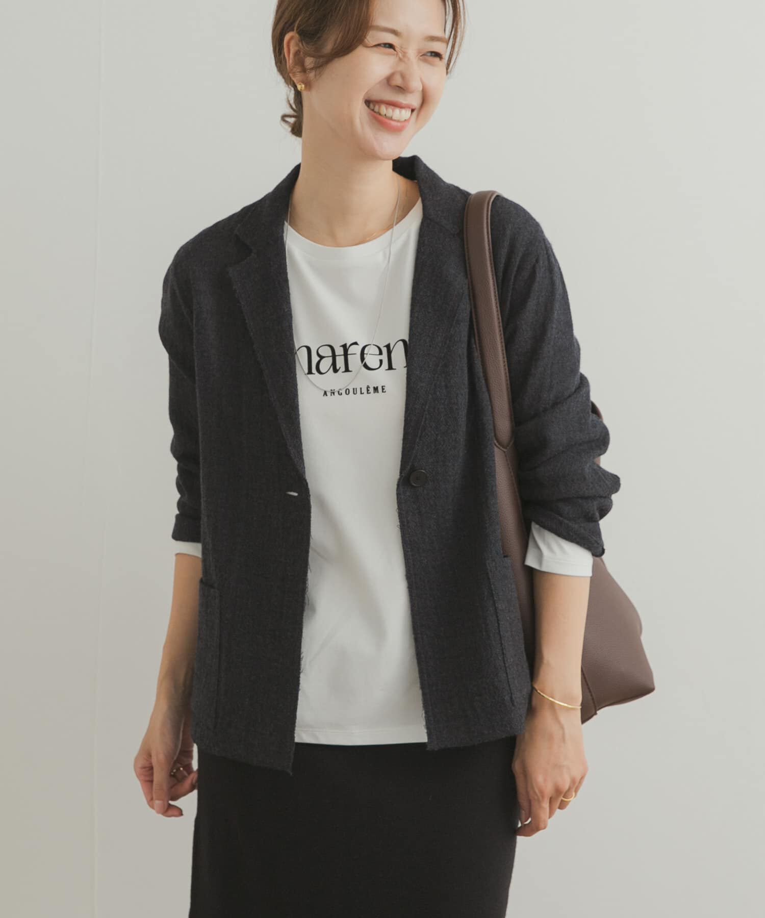 URBAN RESEARCH DOORS「ウールガーゼジャケット」|その他|チャコールグレー