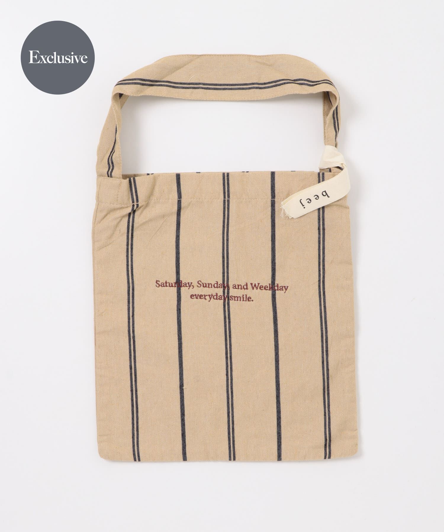 URBAN RESEARCH DOORS「『別注』beej&times;DOORS　ロゴエコバッグ」|トートバッグ|ベージュ