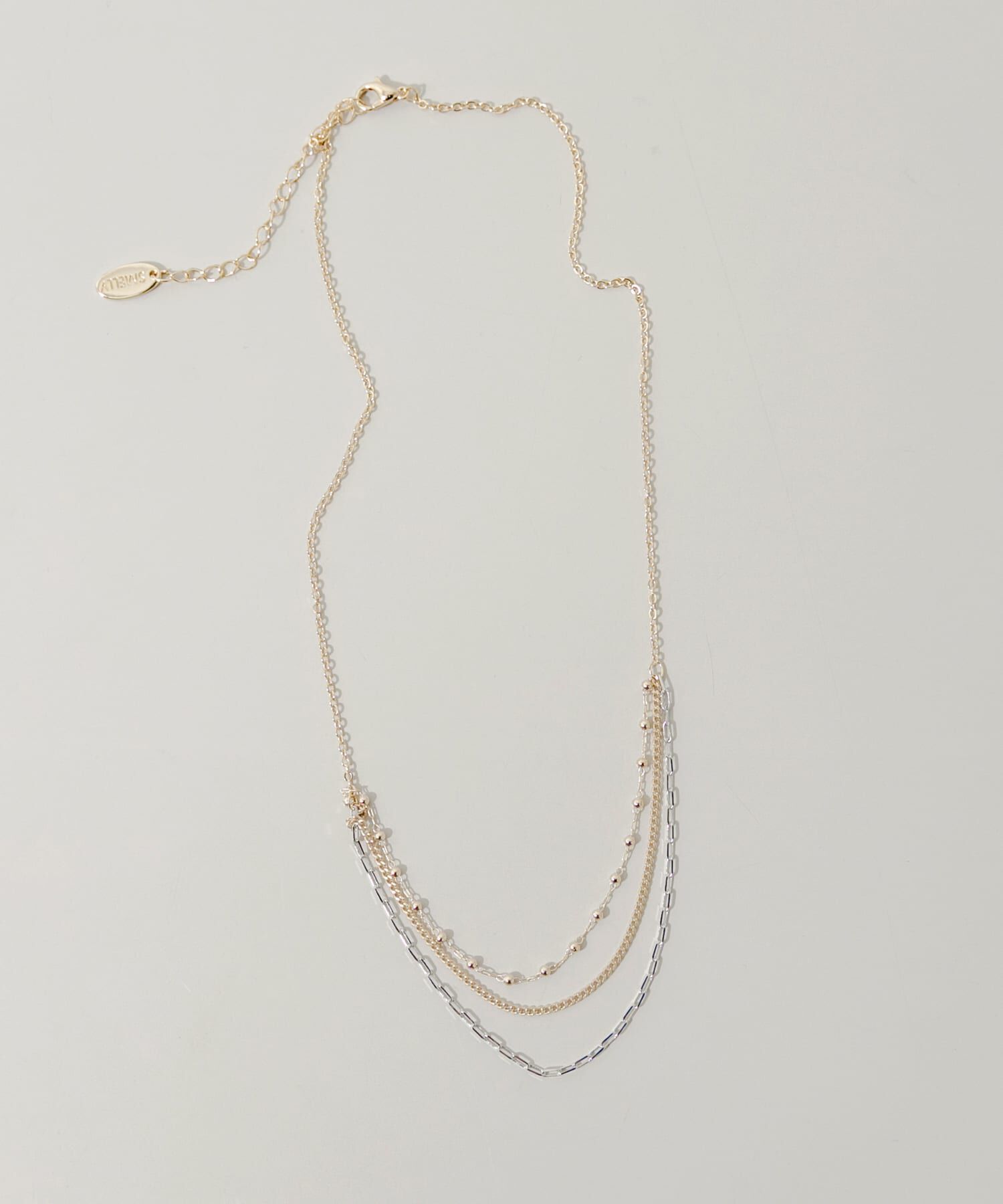 SMELLY「コンビメッキトリプルチェーンネックレス」|ネックレス|