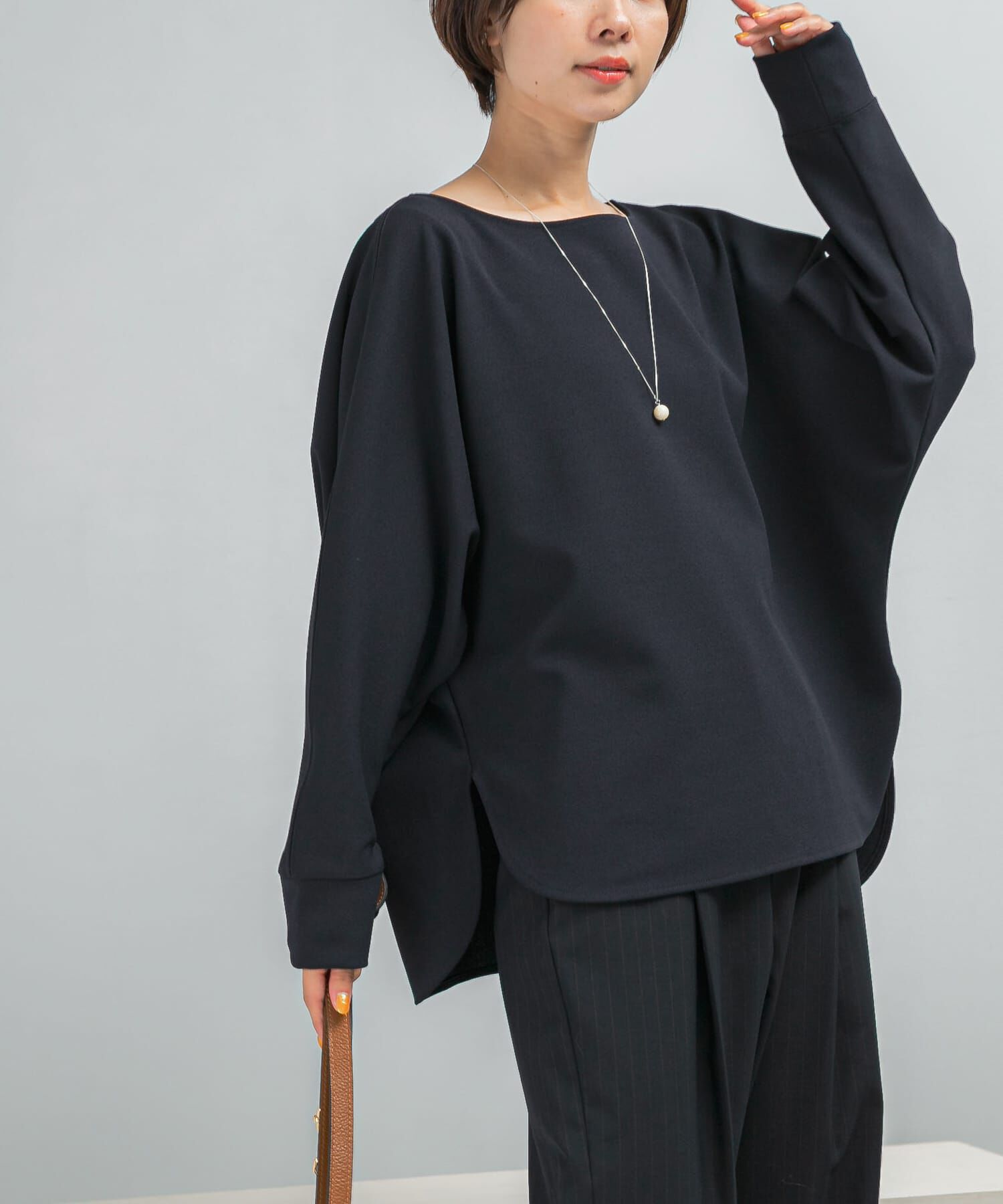 URBAN RESEARCH ROSSO「ニットジョーゼットドルマンプルオーバー」|シャツ・ブラウス|