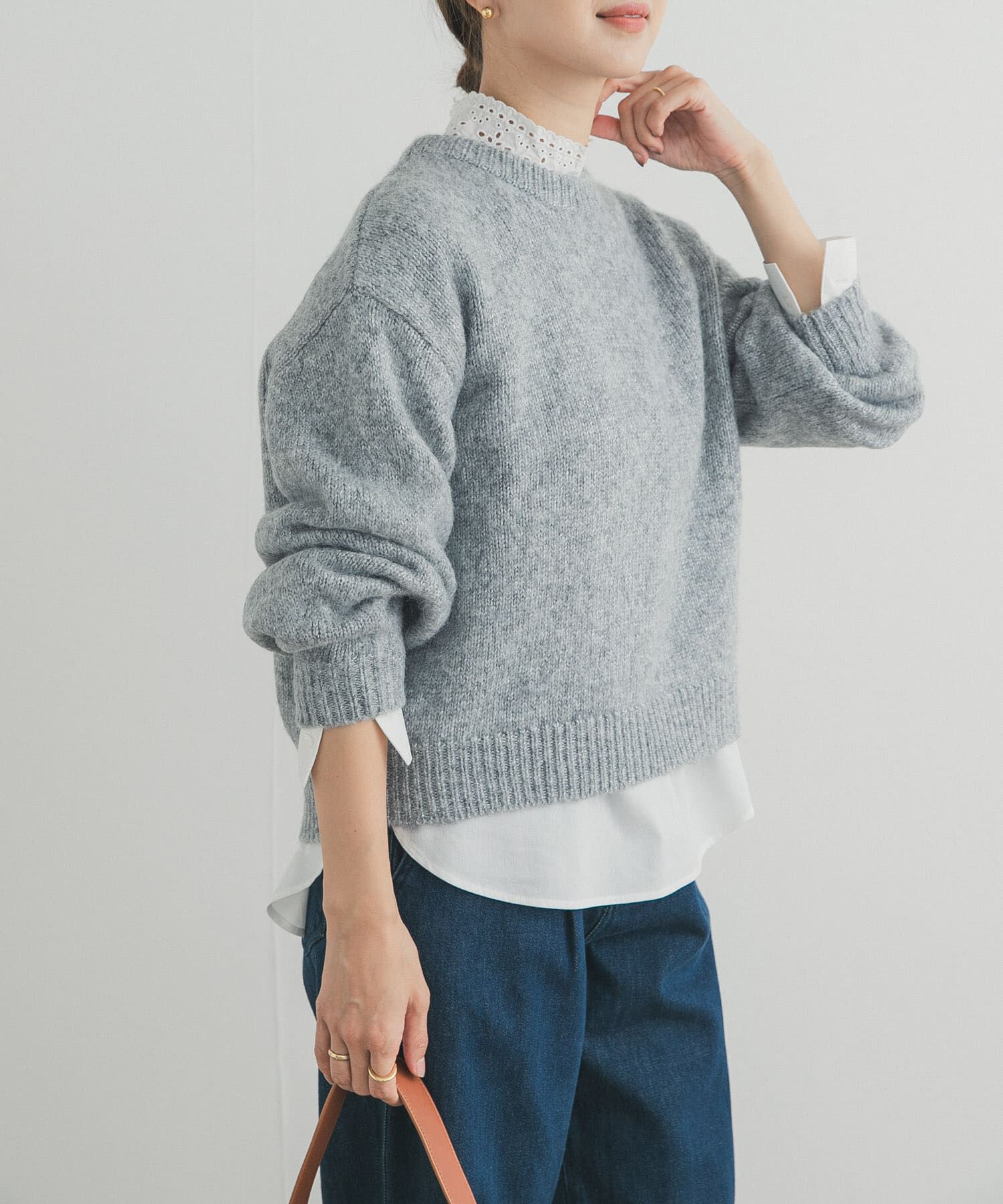 URBAN RESEARCH DOORS「ラメニットプルオーバー」|ニット・セーター|