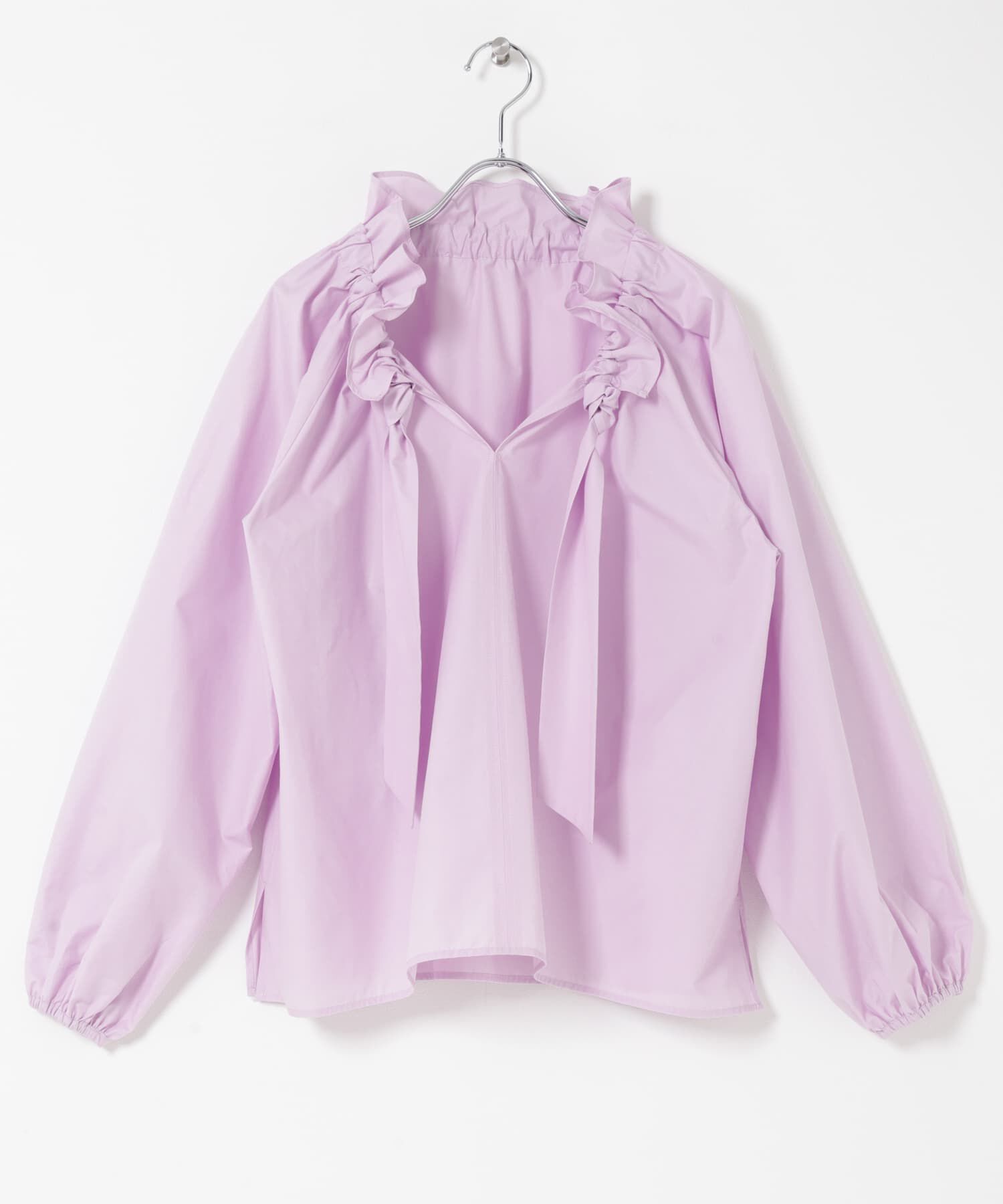 URBAN RESEARCH ROSSO「フリルネックシャツブラウス」|シャツ・ブラウス|