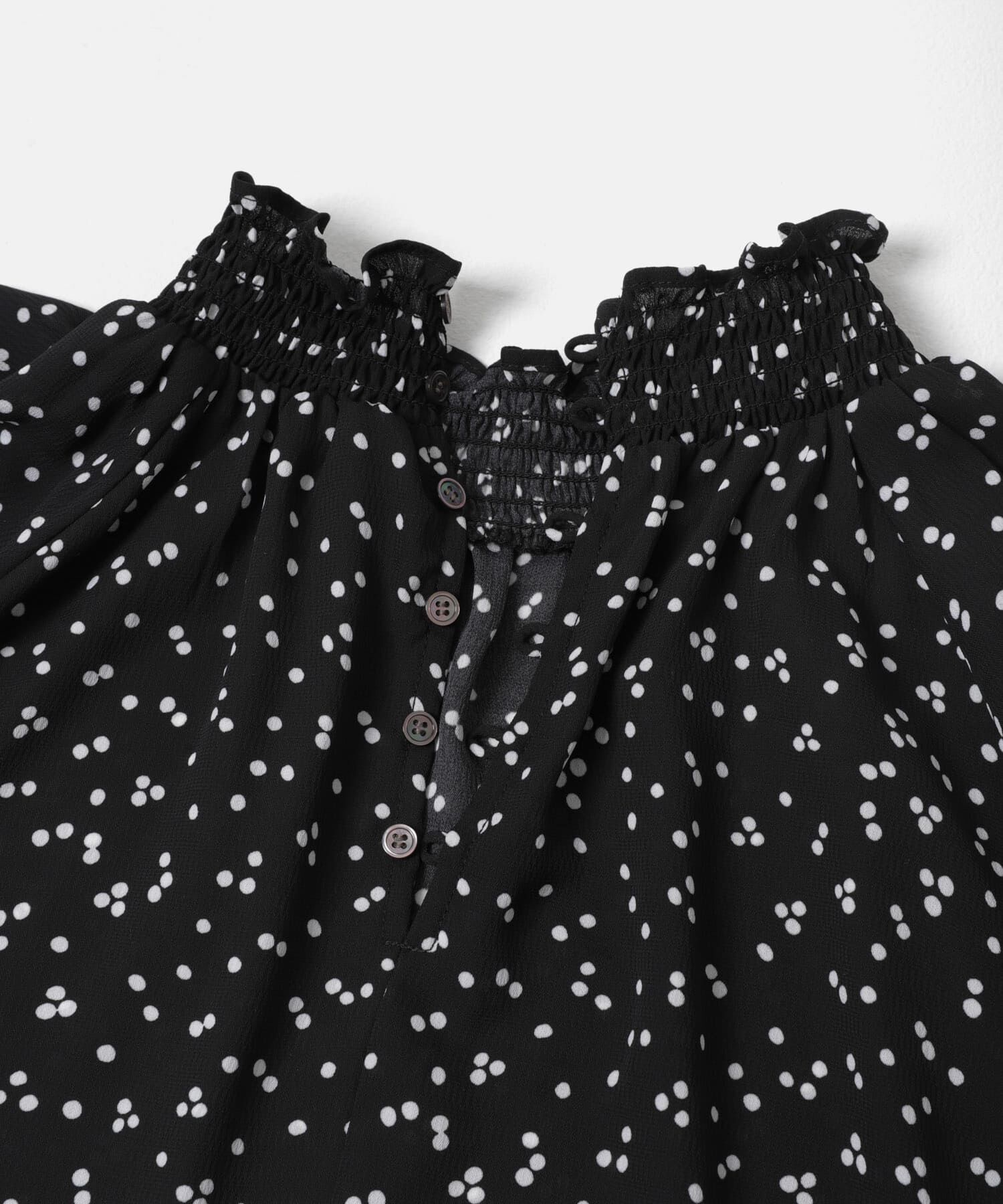 URBAN RESEARCH ROSSO「『WEB/一部店舗限定』ウォッシャブルランダムドットブラウス」|シャツ・ブラウス|